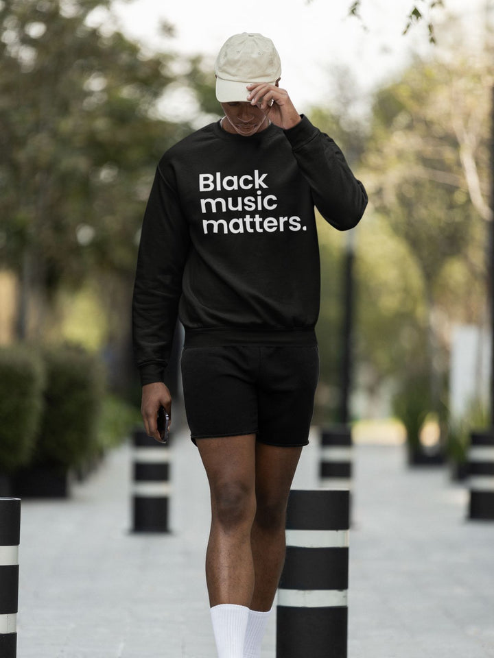 Rhythmic Echoes Sweatshirt - Black Music Matters