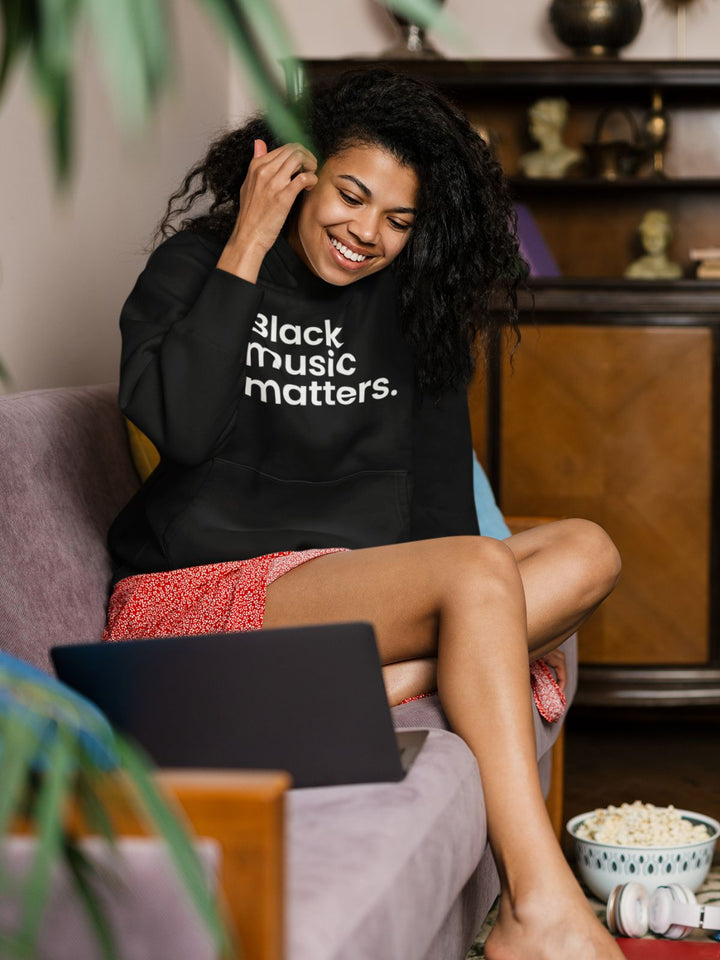 Rhythmic Echoes Sweatshirt - Black Music Matters