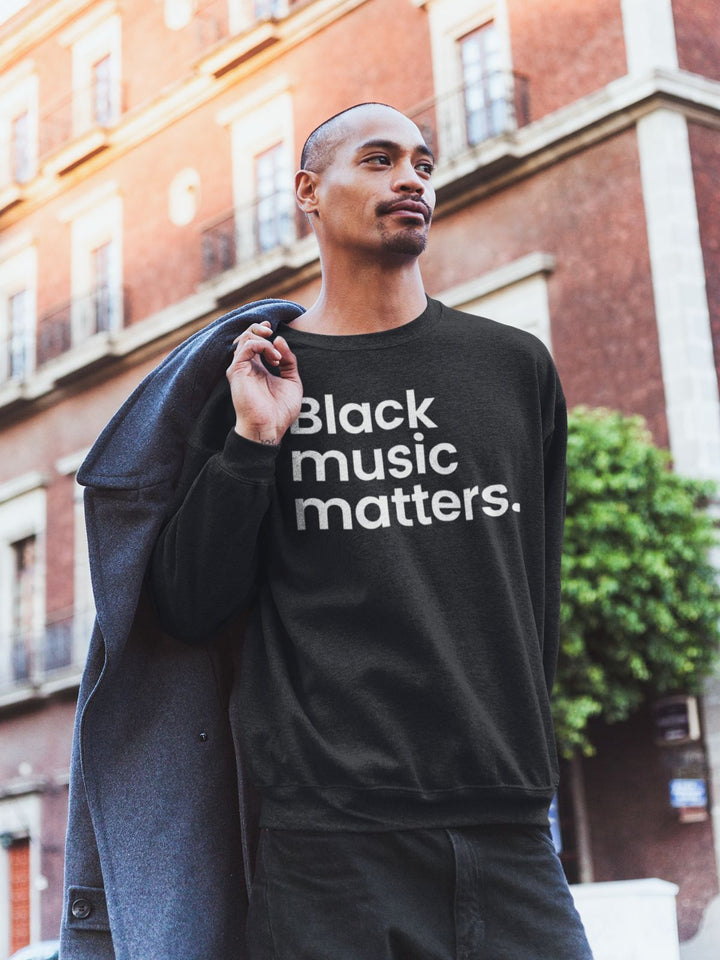 Rhythmic Echoes Sweatshirt - Black Music Matters